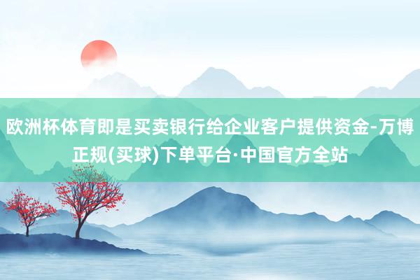 欧洲杯体育即是买卖银行给企业客户提供资金-万博正规(买球)下单平台·中国官方全站