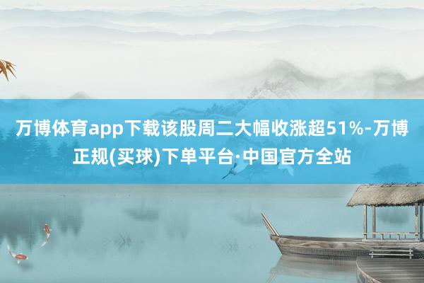 万博体育app下载该股周二大幅收涨超51%-万博正规(买球)下单平台·中国官方全站