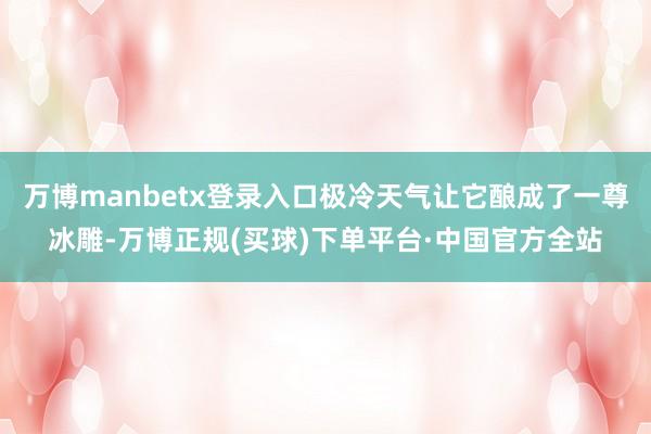 万博manbetx登录入口极冷天气让它酿成了一尊冰雕-万博正规(买球)下单平台·中国官方全站