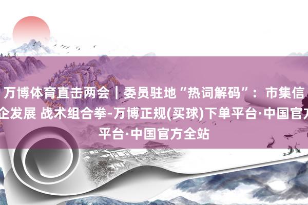 万博体育直击两会｜委员驻地“热词解码”：市集信心 民企发展 战术组合拳-万博正规(买球)下单平台·中国官方全站