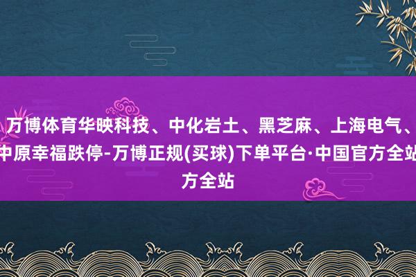 万博体育华映科技、中化岩土、黑芝麻、上海电气、中原幸福跌停-万博正规(买球)下单平台·中国官方全站