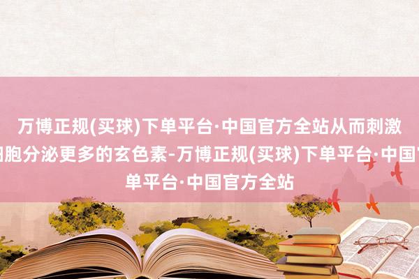 万博正规(买球)下单平台·中国官方全站从而刺激玄色素细胞分泌更多的玄色素-万博正规(买球)下单平台·中国官方全站